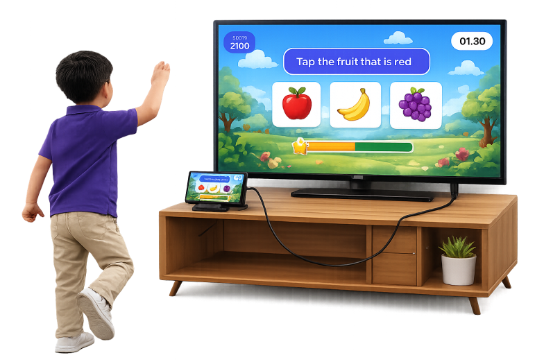 Child ready to play Eduzo games